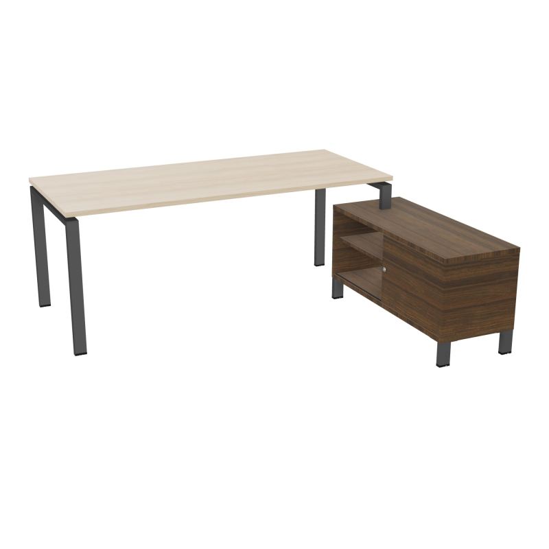 RIO BUREAU RECT. 198X168 PL 180X80 OBT + RET PORT A DROITE SIMPLE ACCES  RZ SC N6