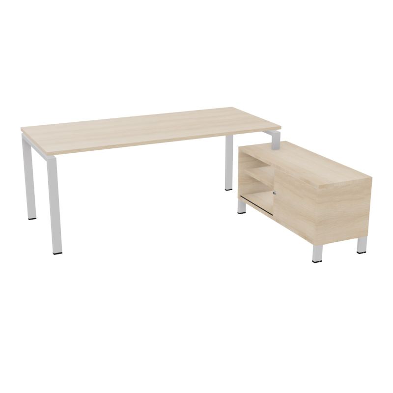 RIO BUREAU RECT. 198X168 PL 180X80 OBT + RET PORT A DROITE SIMPLE ACCES  RZ SD RZ