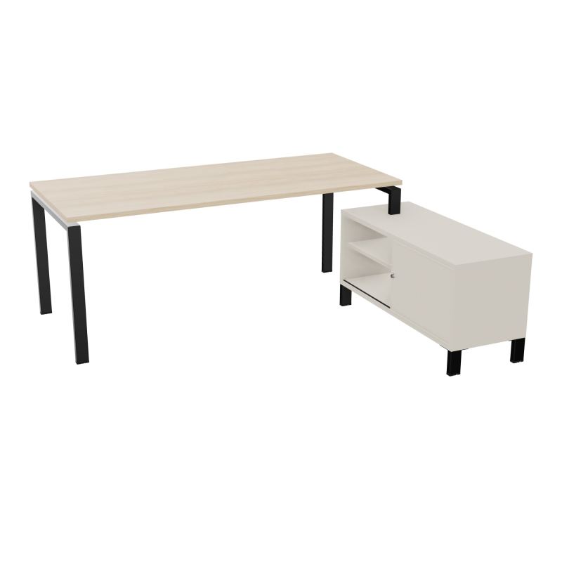 RIO BUREAU RECT. 198X168 PL 180X80 OBT + RET PORT A DROITE SIMPLE ACCES  RZ SG N5