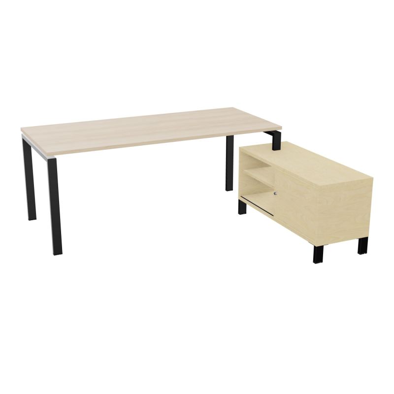 RIO BUREAU RECT. 198X168 PL 180X80 OBT + RET PORT A DROITE SIMPLE ACCES  RZ SG N8