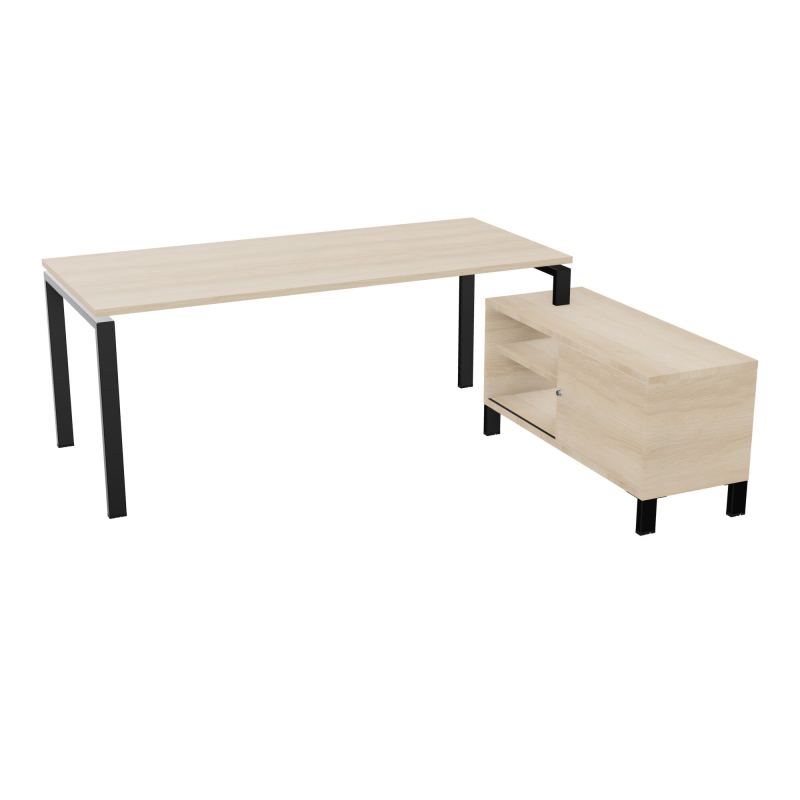 RIO BUREAU RECT. 198X168 PL 180X80 OBT + RET PORT A DROITE SIMPLE ACCES  RZ SG RZ