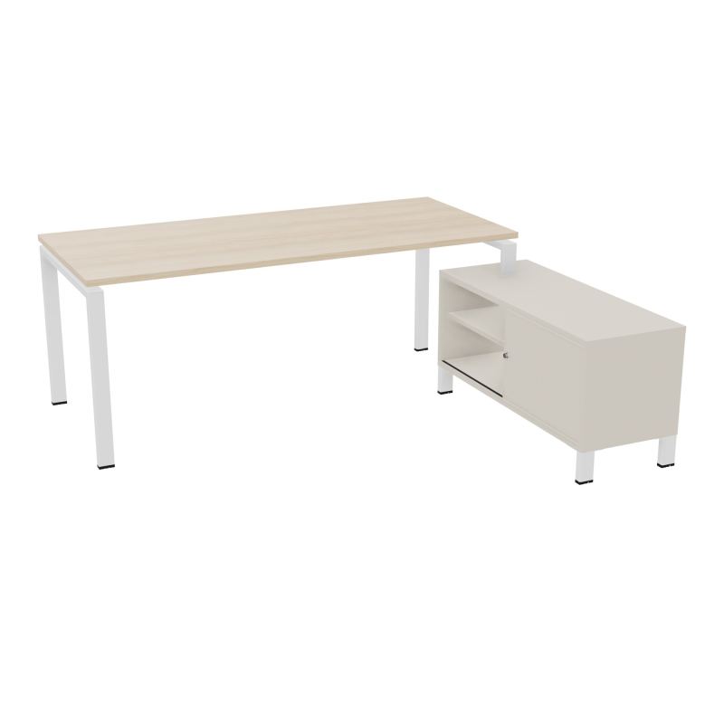 RIO BUREAU RECT. 198X168 PL 180X80 OBT + RET PORT A DROITE SIMPLE ACCES  RZ SO N5