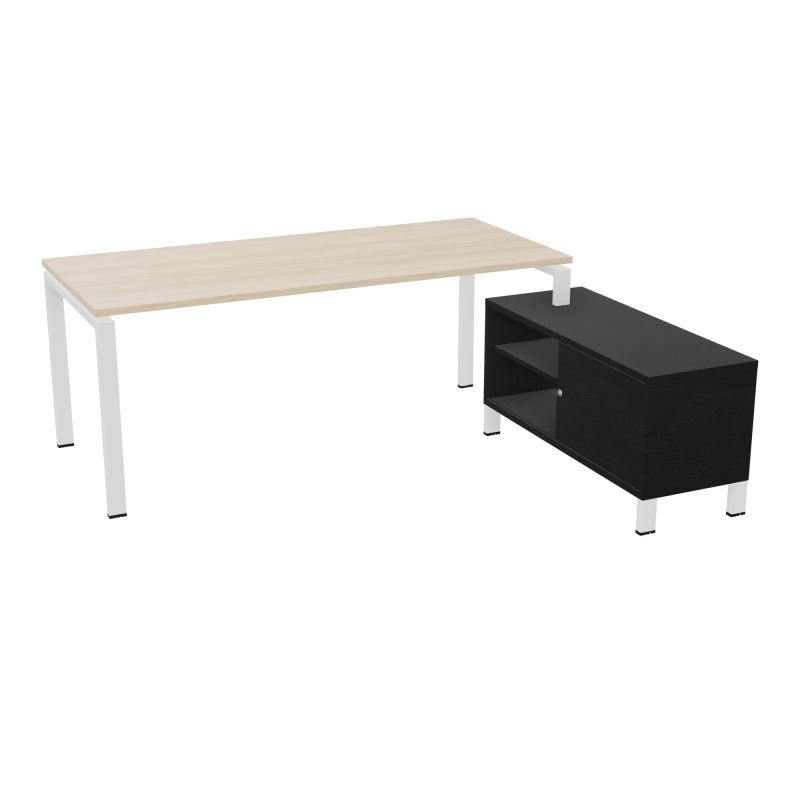 RIO BUREAU RECT. 198X168 PL 180X80 OBT + RET PORT A DROITE SIMPLE ACCES  RZ SO RK