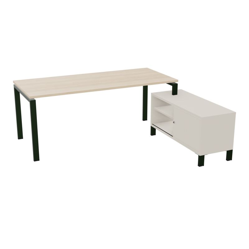 RIO BUREAU RECT. 198X168 PL 180X80 OBT + RET PORT A DROITE SIMPLE ACCES  RZ ST N5