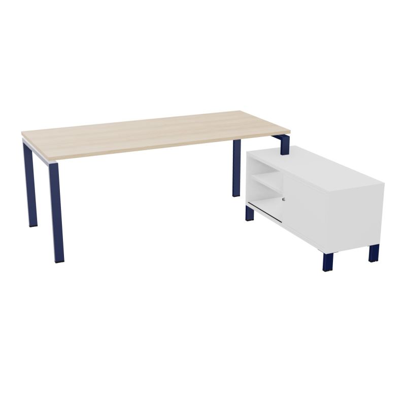 RIO BUREAU RECT. 198X168 PL 180X80 OBT + RET PORT A DROITE SIMPLE ACCES  RZ X4 MG
