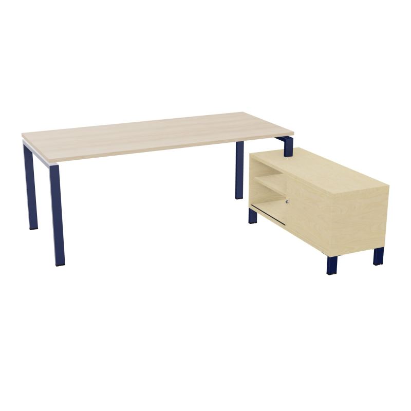 RIO BUREAU RECT. 198X168 PL 180X80 OBT + RET PORT A DROITE SIMPLE ACCES  RZ X4 N8