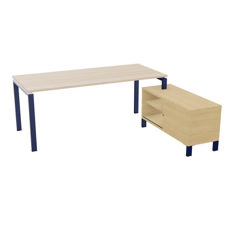 RIO BUREAU RECT. 198X168 PL 180X80 OBT + RET PORT A DROITE SIMPLE ACCES  RZ X4 R1