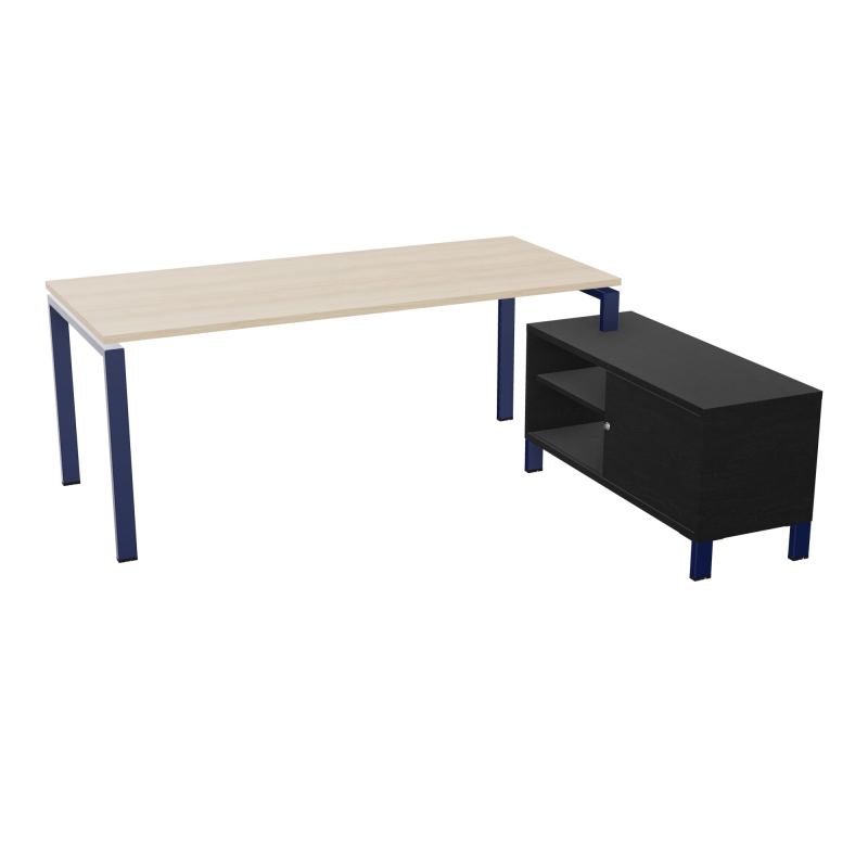 RIO BUREAU RECT. 198X168 PL 180X80 OBT + RET PORT A DROITE SIMPLE ACCES  RZ X4 RK