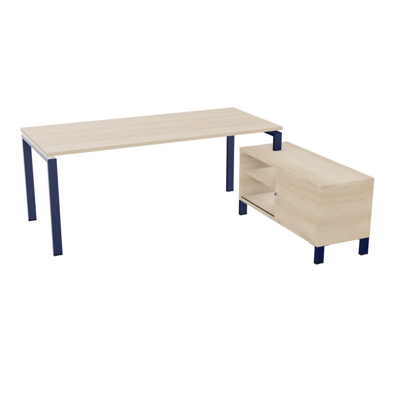 RIO BUREAU RECT. 198X168 PL 180X80 OBT + RET PORT A DROITE SIMPLE ACCES  RZ X4 RZ