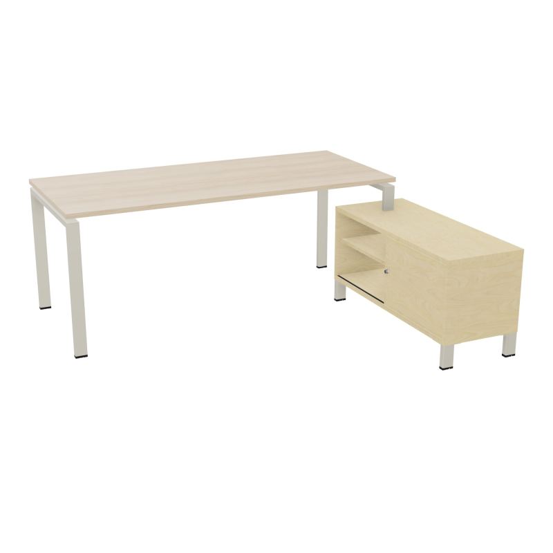 RIO BUREAU RECT. 198X168 PL 180X80 OBT + RET PORT A DROITE SIMPLE ACCES  RZ ZC N8