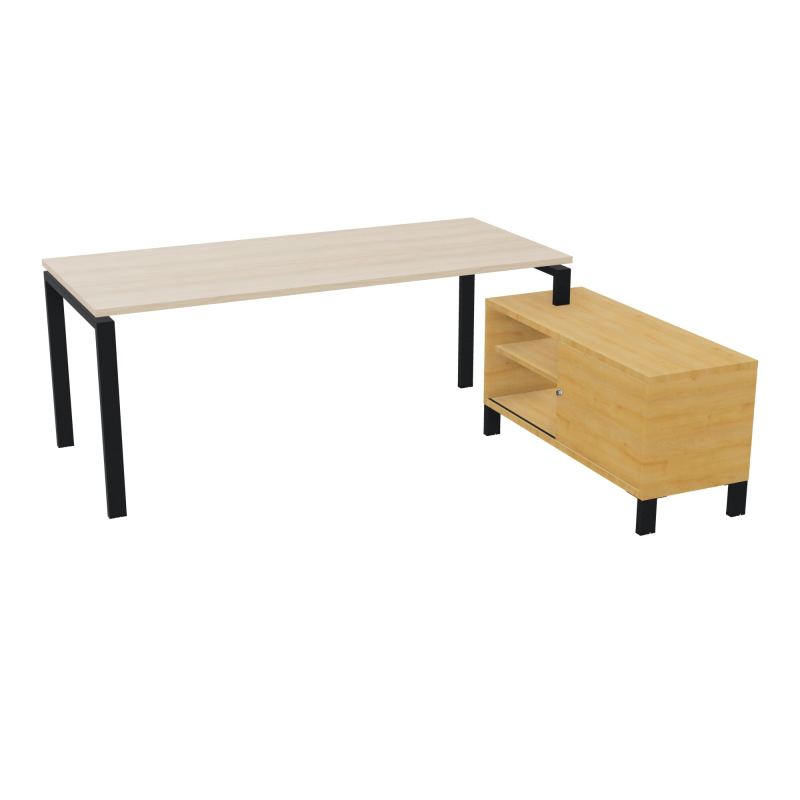 RIO BUREAU RECT. 198X168 PL 180X80 OBT + RET PORT A DROITE SIMPLE ACCES  RZ ZP R5