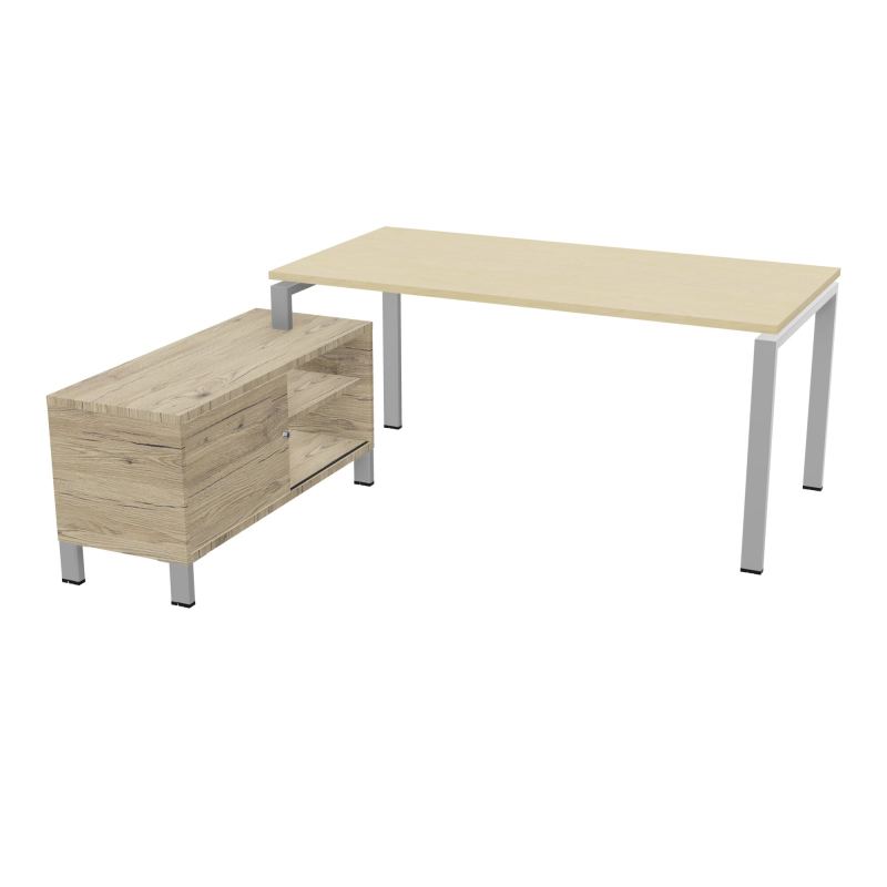 RIO BUREAU RECT. 178X168 PL 160X80 OBT + RET PORT A GAUCHE SIMPLE ACCES  N8 SA R3
