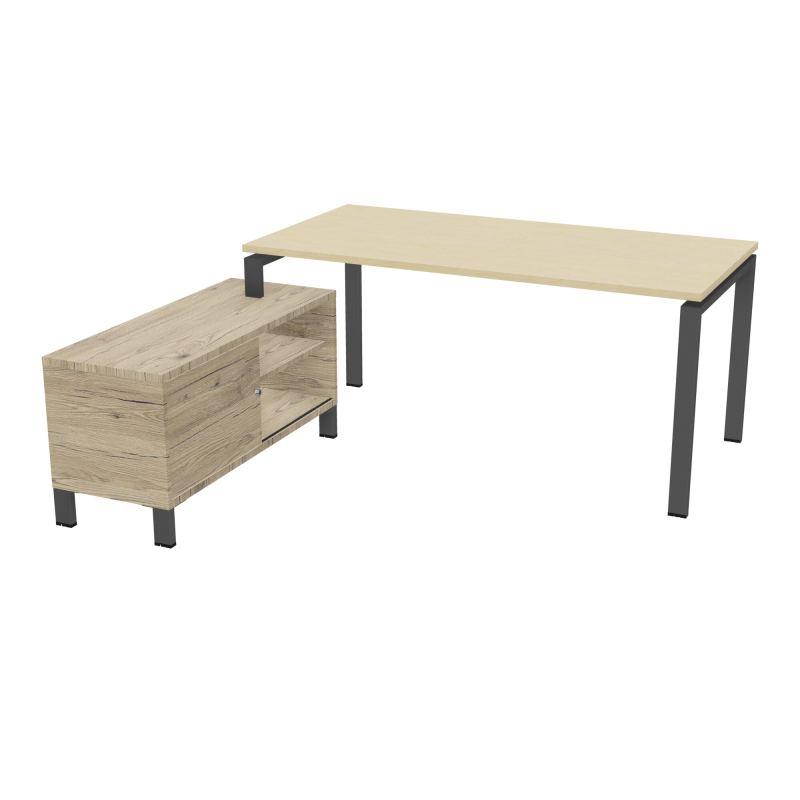 RIO BUREAU RECT. 178X168 PL 160X80 OBT + RET PORT A GAUCHE SIMPLE ACCES  N8 SC R3