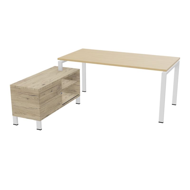 RIO BUREAU RECT. 178X168 PL 160X80 OBT + RET PORT A GAUCHE SIMPLE ACCES  R1 SO R3