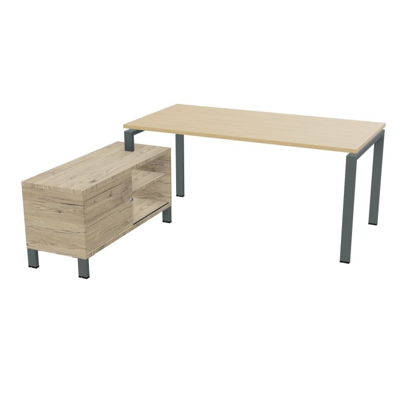 RIO BUREAU RECT. 178X168 PL 160X80 OBT + RET PORT A GAUCHE SIMPLE ACCES  R1 SU R3