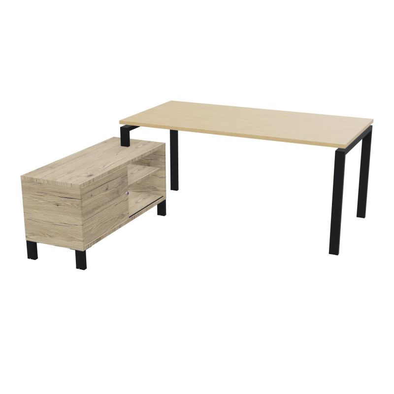 RIO BUREAU RECT. 178X168 PL 160X80 OBT + RET PORT A GAUCHE SIMPLE ACCES  R1 ZP R3
