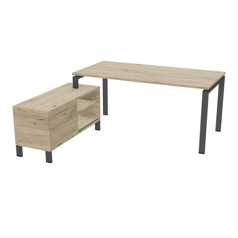 RIO BUREAU RECT. 178X168 PL 160X80 OBT + RET PORT A GAUCHE SIMPLE ACCES  R3 SC R3