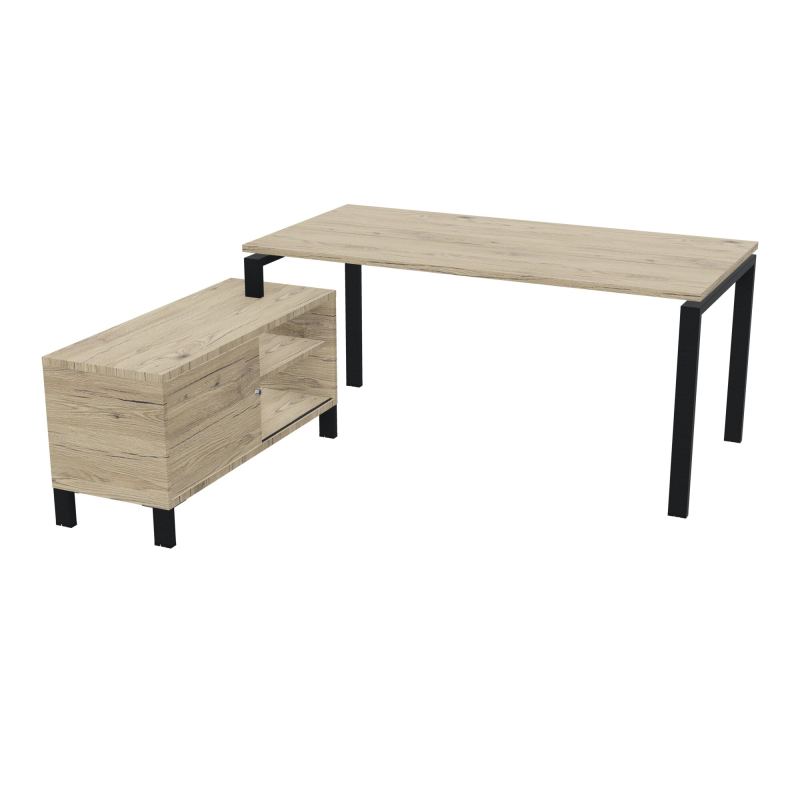 RIO BUREAU RECT. 178X168 PL 160X80 OBT + RET PORT A GAUCHE SIMPLE ACCES  R3 ZP R3