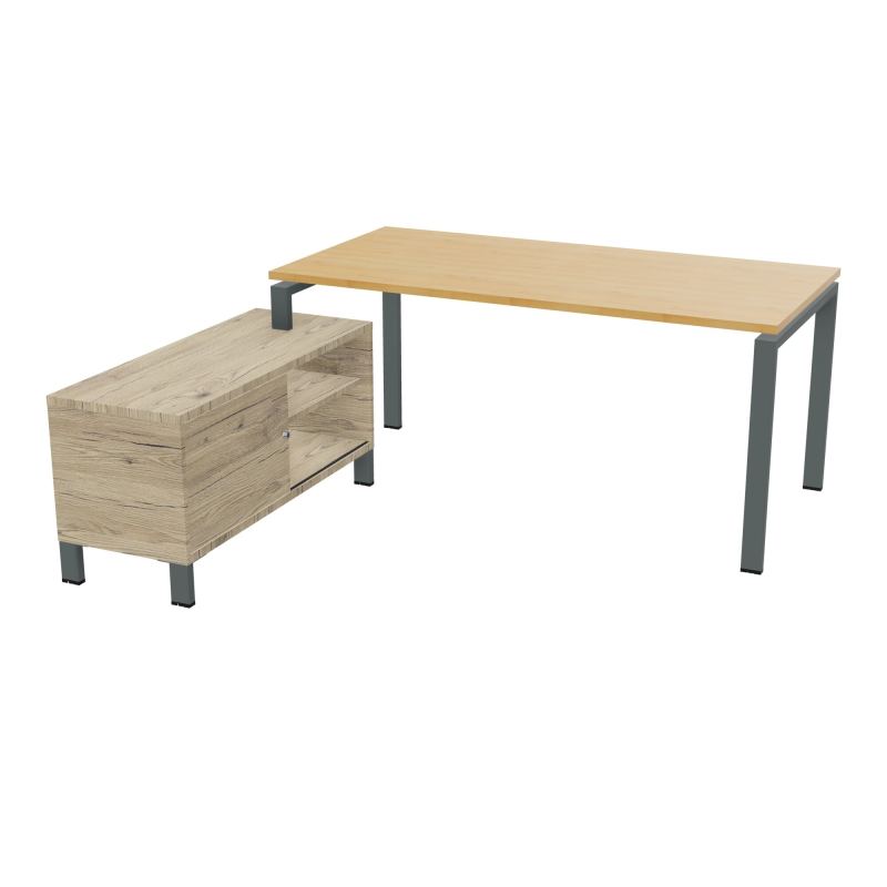 RIO BUREAU RECT. 178X168 PL 160X80 OBT + RET PORT A GAUCHE SIMPLE ACCES  R5 SU R3