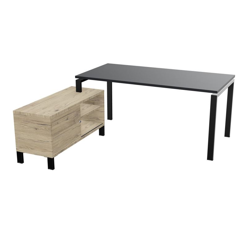 RIO BUREAU RECT. 178X168 PL 160X80 OBT + RET PORT A GAUCHE SIMPLE ACCES  R9 SG R3