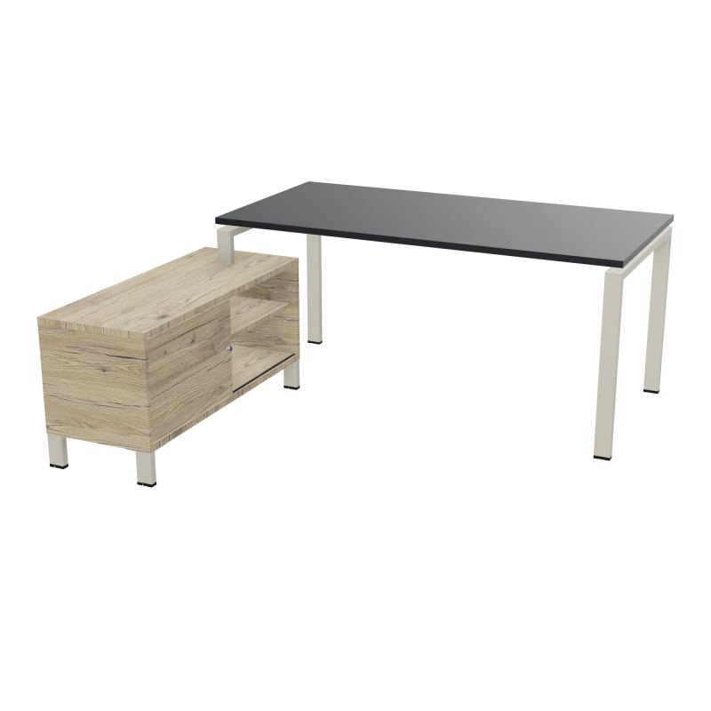 RIO BUREAU RECT. 178X168 PL 160X80 OBT + RET PORT A GAUCHE SIMPLE ACCES  R9 ZC R3