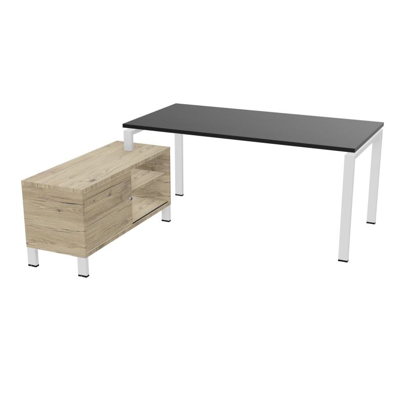 RIO BUREAU RECT. 178X168 PL 160X80 OBT + RET PORT A GAUCHE SIMPLE ACCES  RK SO R3