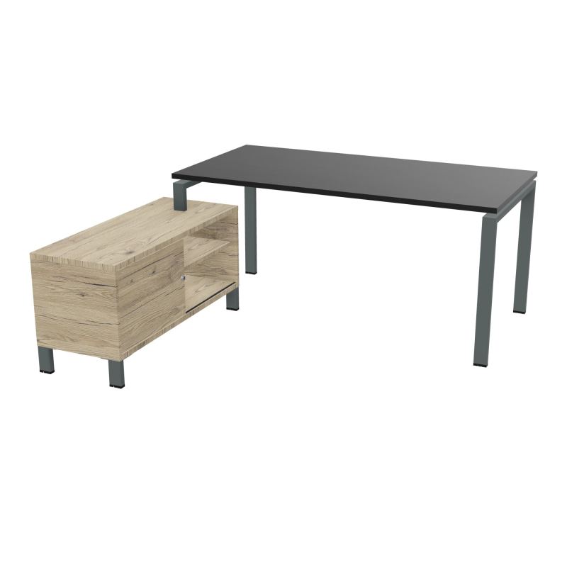 RIO BUREAU RECT. 178X168 PL 160X80 OBT + RET PORT A GAUCHE SIMPLE ACCES  RK SU R3