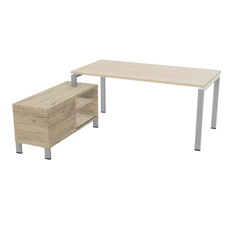 RIO BUREAU RECT. 178X168 PL 160X80 OBT + RET PORT A GAUCHE SIMPLE ACCES  RZ SA R3