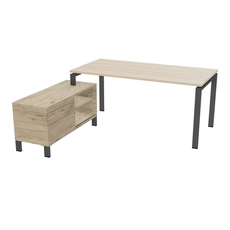 RIO BUREAU RECT. 178X168 PL 160X80 OBT + RET PORT A GAUCHE SIMPLE ACCES  RZ SC R3