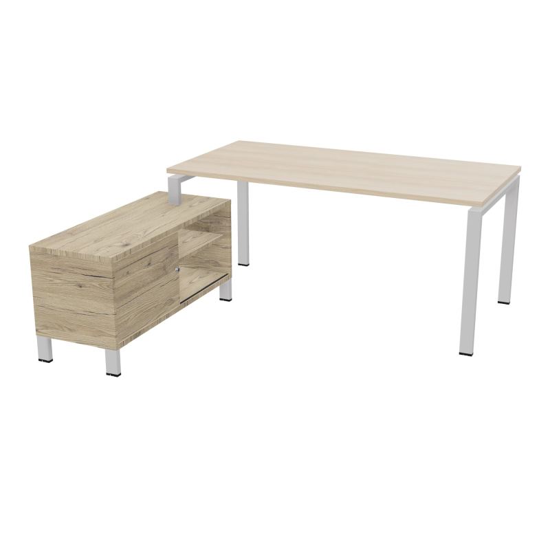 RIO BUREAU RECT. 178X168 PL 160X80 OBT + RET PORT A GAUCHE SIMPLE ACCES  RZ SD R3