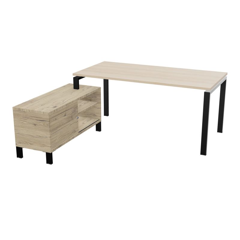 RIO BUREAU RECT. 178X168 PL 160X80 OBT + RET PORT A GAUCHE SIMPLE ACCES  RZ SG R3