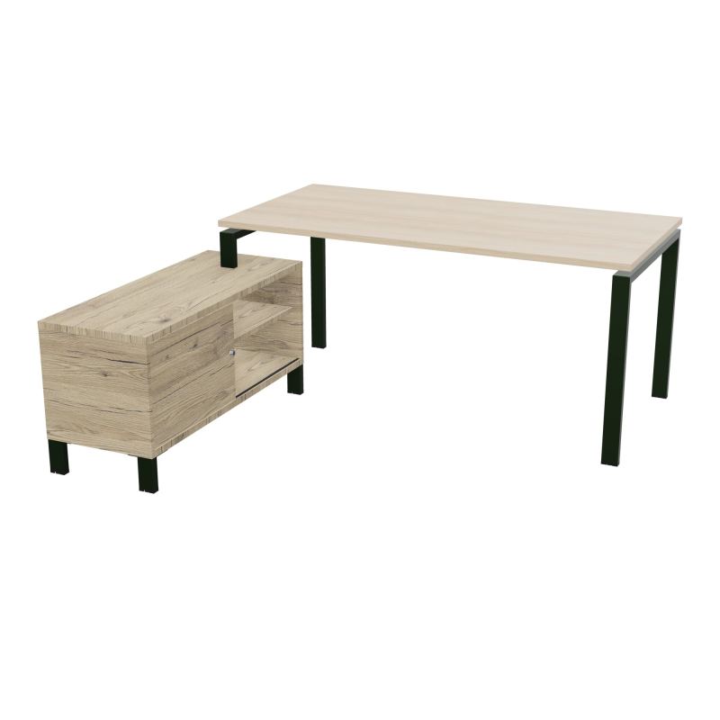 RIO BUREAU RECT. 178X168 PL 160X80 OBT + RET PORT A GAUCHE SIMPLE ACCES  RZ ST R3