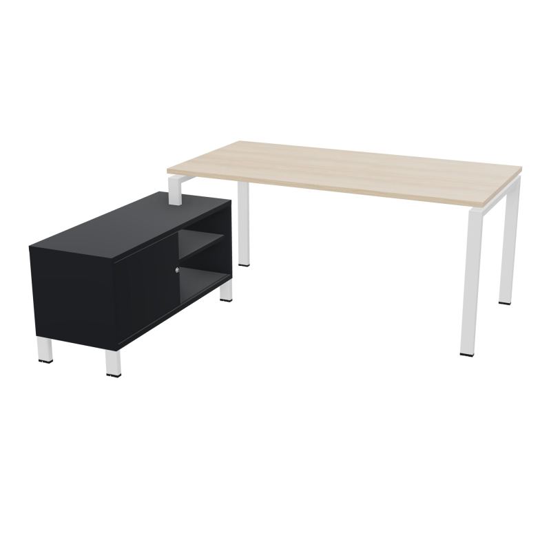 RIO BUREAU RECT. 178X168 PL 160X80 OBT + RET PORT A GAUCHE SIMPLE ACCES  RZ ZO R9