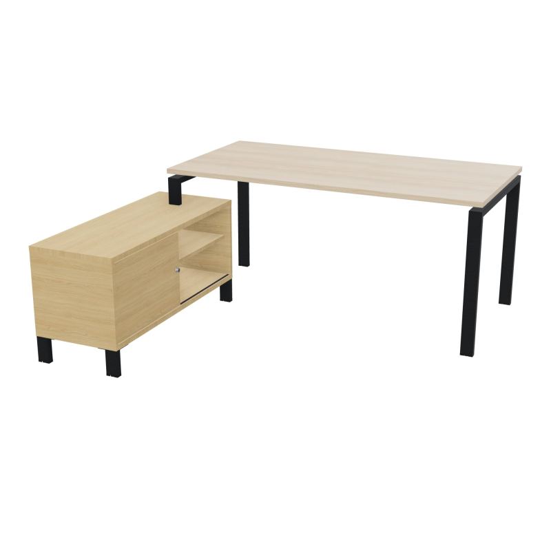 RIO BUREAU RECT. 178X168 PL 160X80 OBT + RET PORT A GAUCHE SIMPLE ACCES  RZ ZP R1