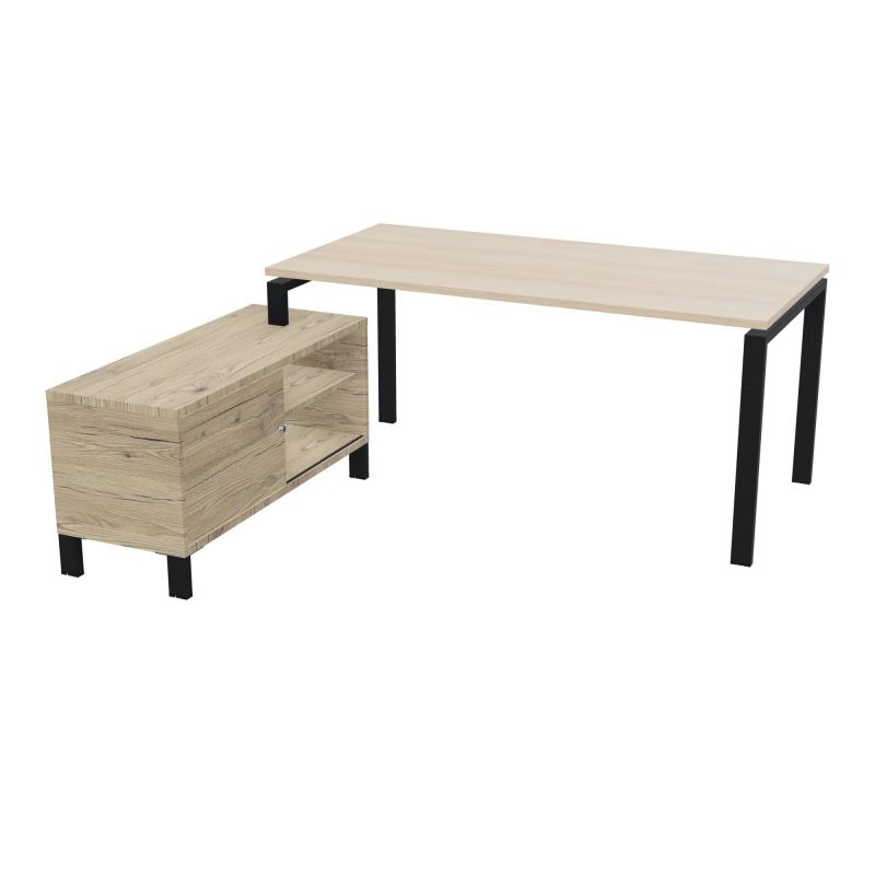 RIO BUREAU RECT. 178X168 PL 160X80 OBT + RET PORT A GAUCHE SIMPLE ACCES  RZ ZP R3