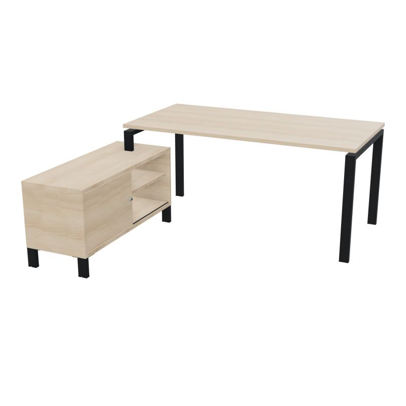 RIO BUREAU RECT. 178X168 PL 160X80 OBT + RET PORT A GAUCHE SIMPLE ACCES  RZ ZP RZ
