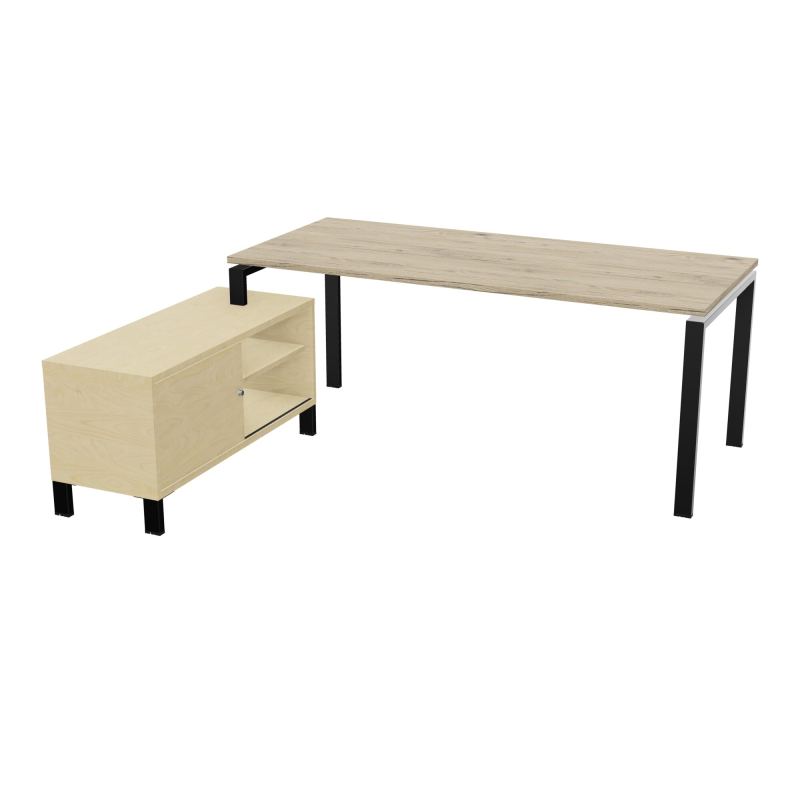 RIO BUREAU RECT. 198X168 PL 180X80 OBT RET PORT A GAUCHE SIMPLE ACCES  R3 SG N8