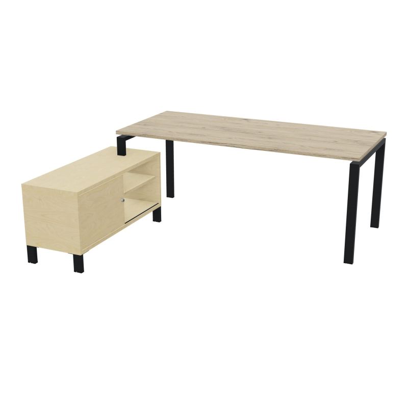 RIO BUREAU RECT. 198X168 PL 180X80 OBT RET PORT A GAUCHE SIMPLE ACCES  R3 ZP N8