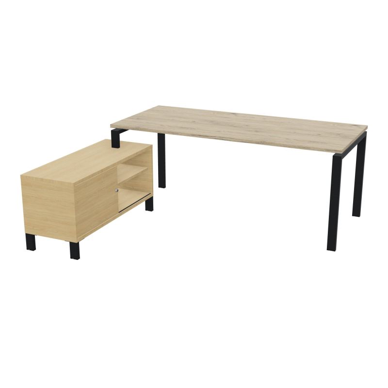 RIO BUREAU RECT. 198X168 PL 180X80 OBT RET PORT A GAUCHE SIMPLE ACCES  R3 ZP R1
