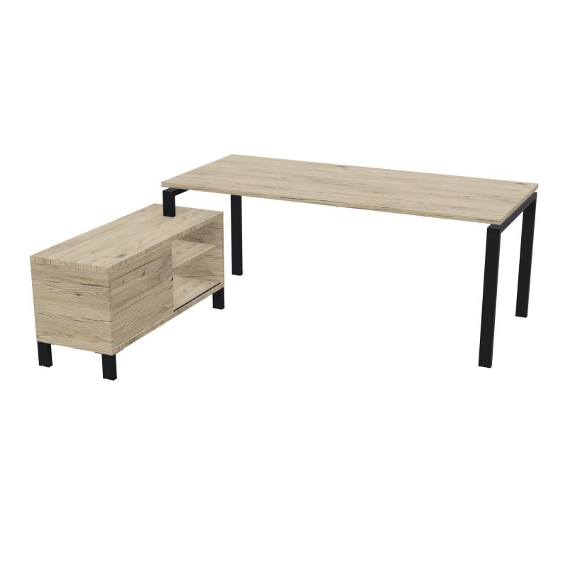 RIO BUREAU RECT. 198X168 PL 180X80 OBT RET PORT A GAUCHE SIMPLE ACCES  R3 ZP R3