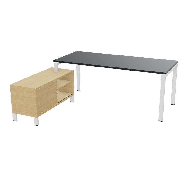 RIO BUREAU RECT. 198X168 PL 180X80 OBT RET PORT A GAUCHE SIMPLE ACCES  R9 ZO R1