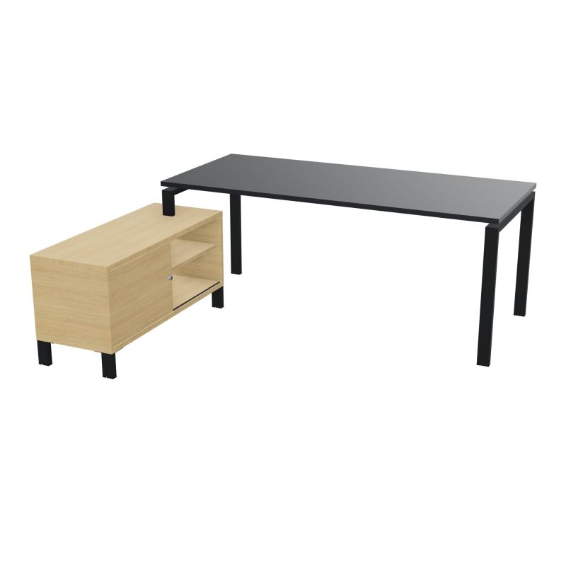 RIO BUREAU RECT. 198X168 PL 180X80 OBT RET PORT A GAUCHE SIMPLE ACCES  R9 ZP R1
