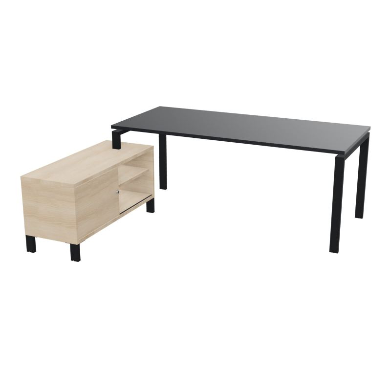 RIO BUREAU RECT. 198X168 PL 180X80 OBT RET PORT A GAUCHE SIMPLE ACCES  R9 ZP RZ