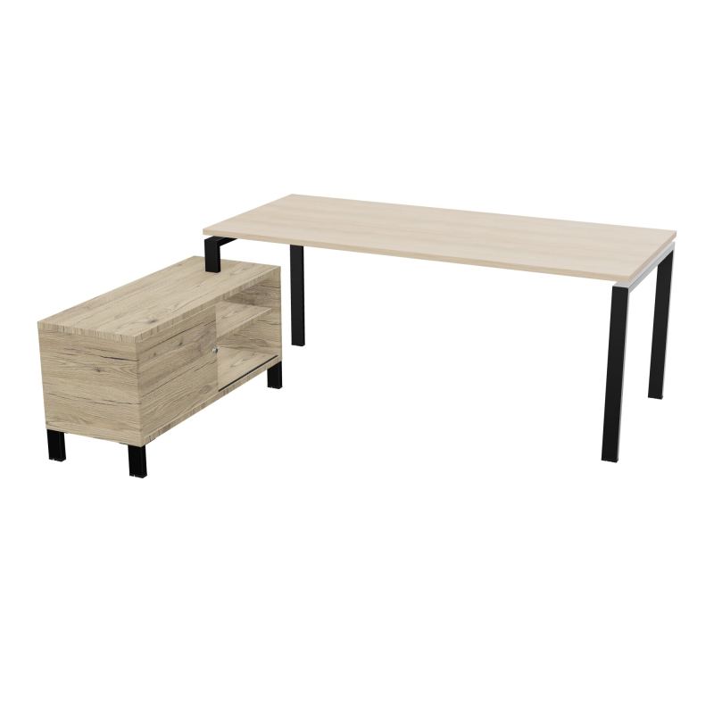 RIO BUREAU RECT. 198X168 PL 180X80 OBT RET PORT A GAUCHE SIMPLE ACCES  RZ SG R3
