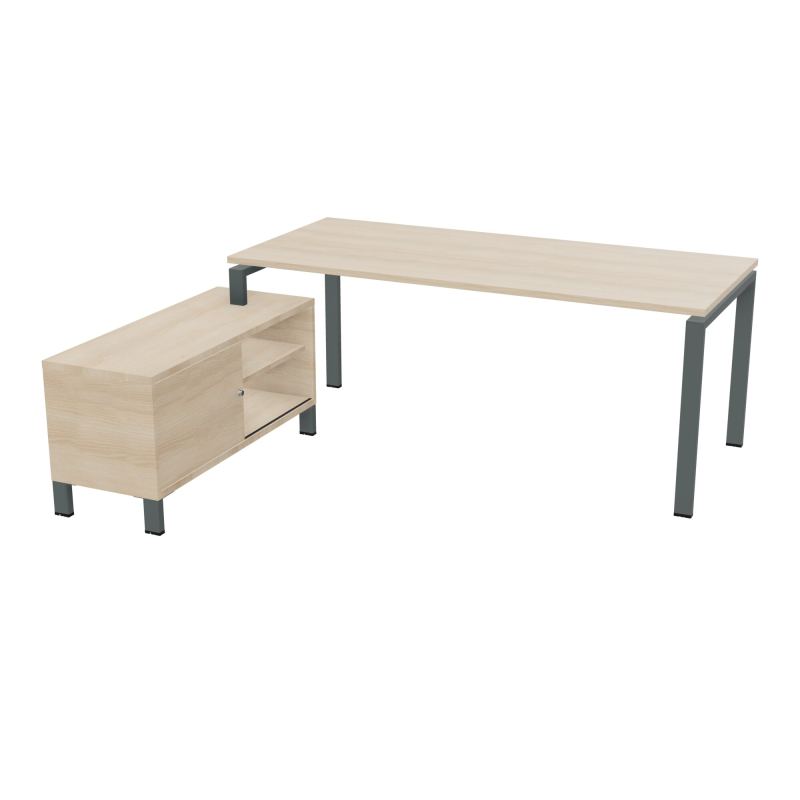 RIO BUREAU RECT. 198X168 PL 180X80 OBT RET PORT A GAUCHE SIMPLE ACCES  RZ SU RZ