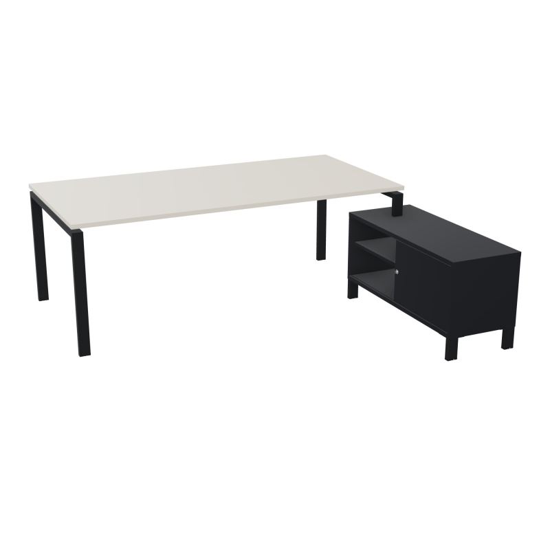 RIO BUREAU RECT. 218X188 PL 200X100 OBT + RET PORT A DROITE SIMPLE ACCES  N5 ZP R9