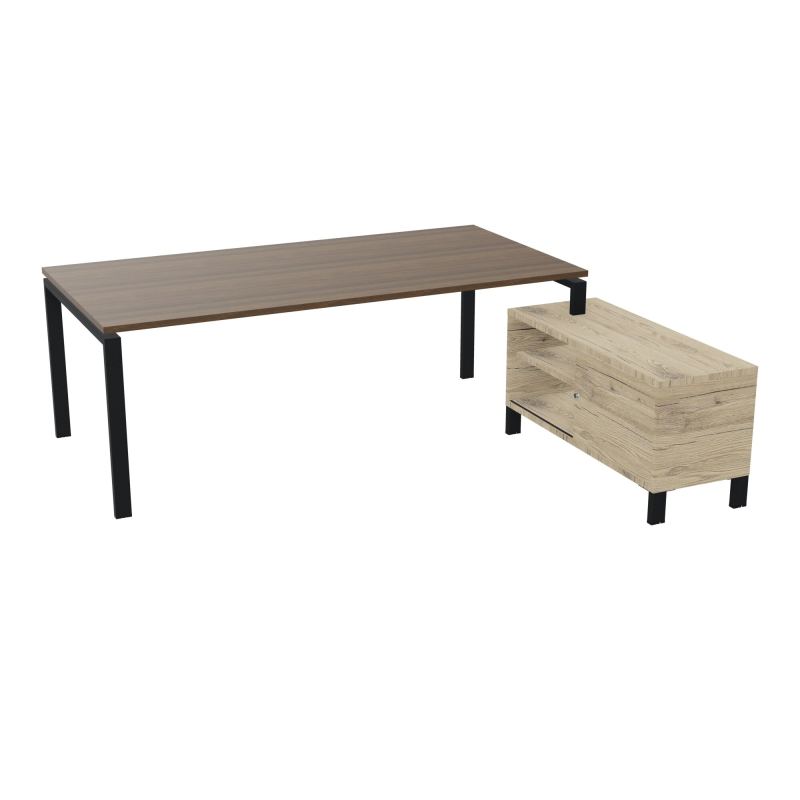 RIO BUREAU RECT. 218X188 PL 200X100 OBT + RET PORT A DROITE SIMPLE ACCES  N6 ZP R3