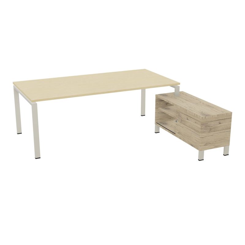 RIO BUREAU RECT. 218X188 PL 200X100 OBT + RET PORT A DROITE SIMPLE ACCES  N8 ZC R3