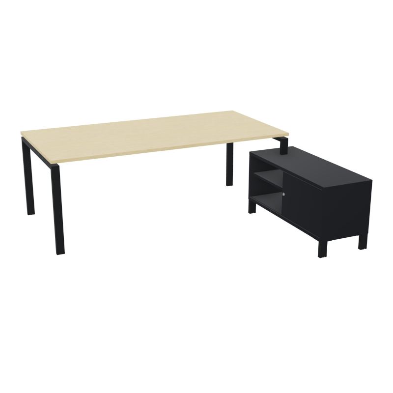 RIO BUREAU RECT. 218X188 PL 200X100 OBT + RET PORT A DROITE SIMPLE ACCES  N8 ZP R9