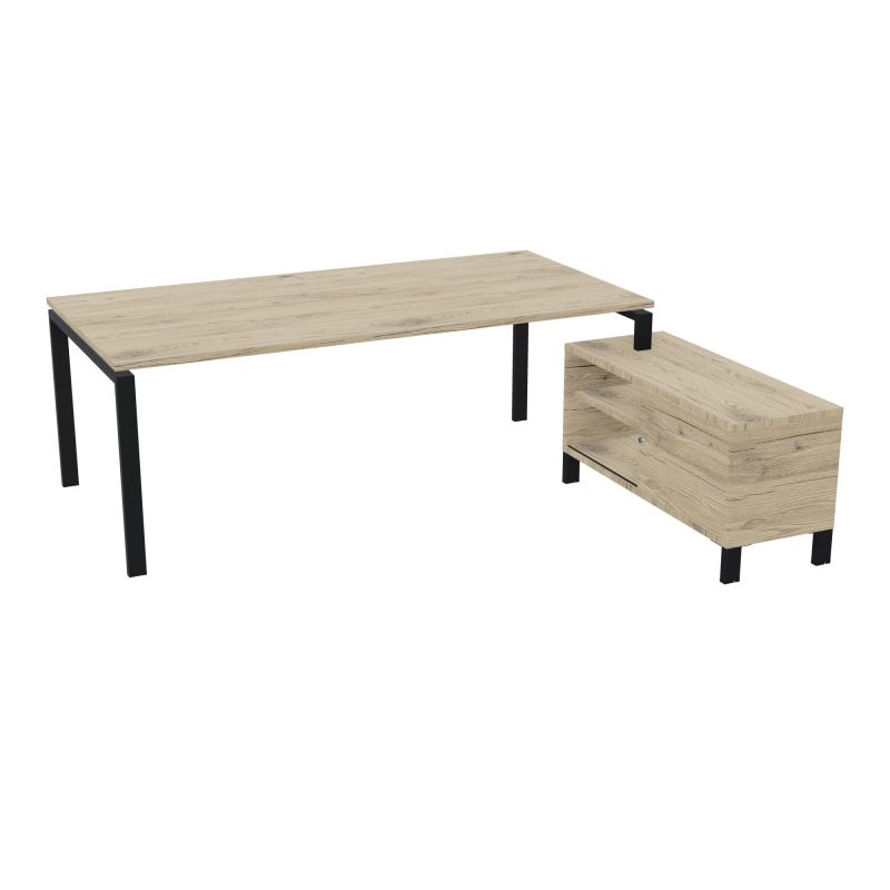 RIO BUREAU RECT. 218X188 PL 200X100 OBT + RET PORT A DROITE SIMPLE ACCES  R3 ZP R3